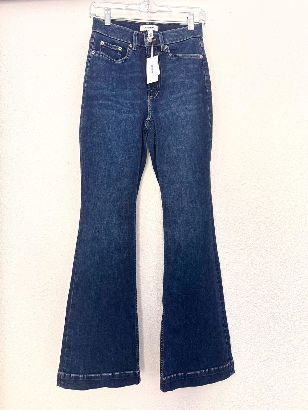 SPANX Lycra Flare Jeans in Bennet Wash